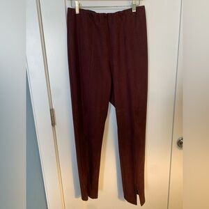 Anthropology -Avec Les Filles  Burgundy faux sued croped pant
